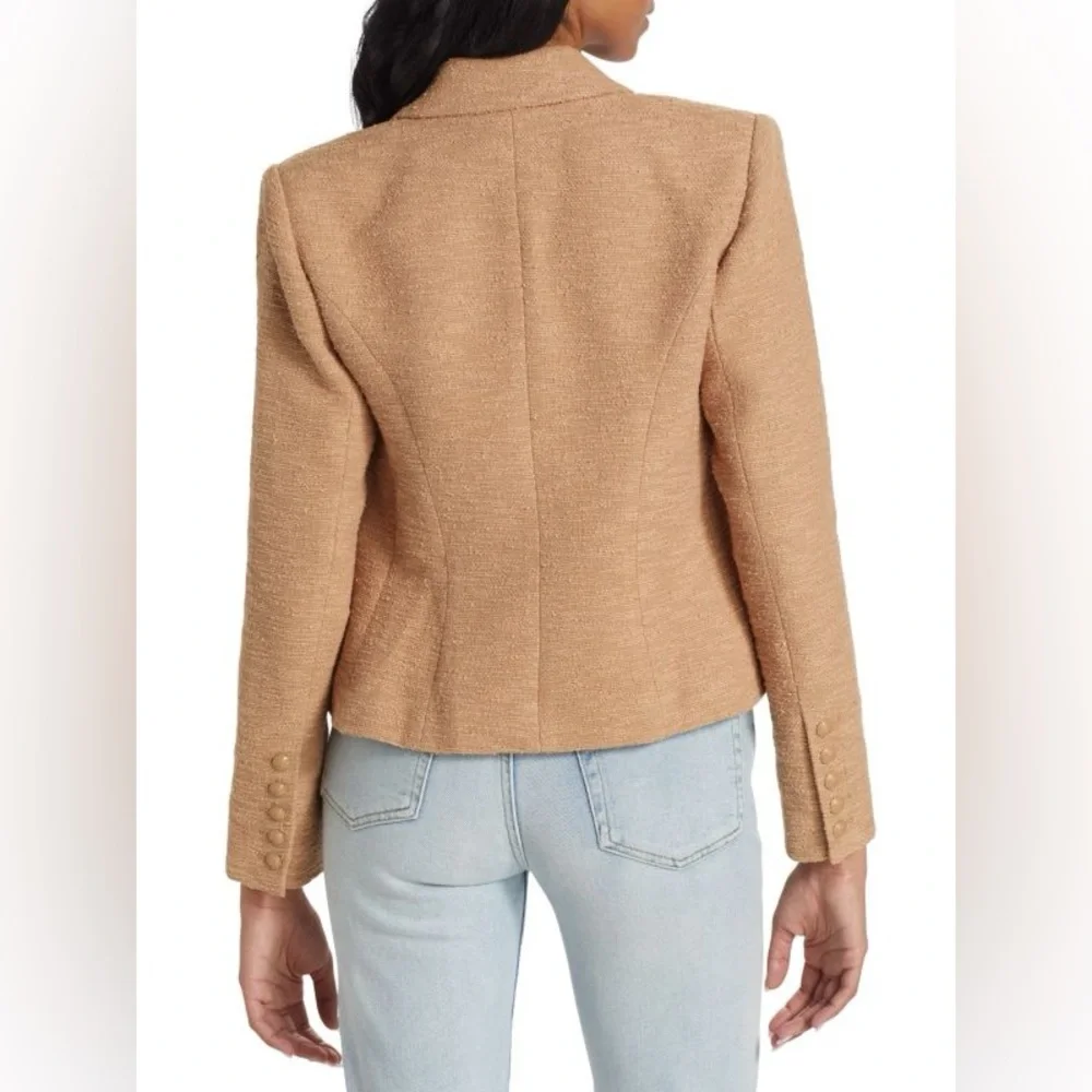 L’AGENCE brown tweed Brooke cropped blazer - Picture 4 of 10